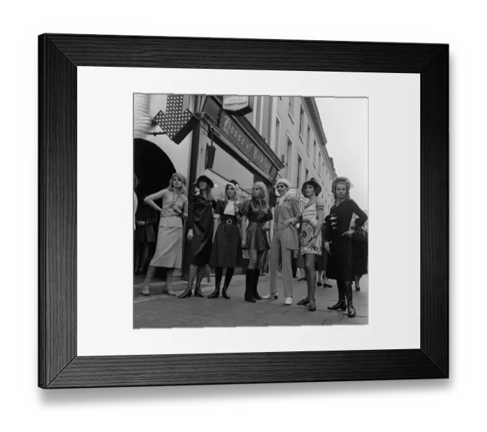 Framed Print : Clothing Fashion November 1967 Openning of a new boutique Just Looking Framed Print : Clothing Fashion November 1967 Openning of a new boutique Just Looking