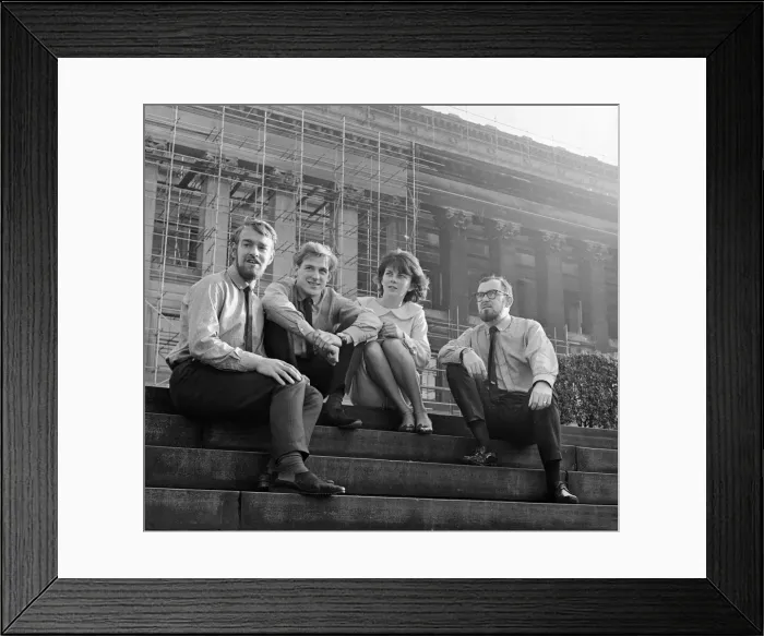 Framed Print : Folk Group the Silkies who are to record on Fontana Records. 16th February 1965