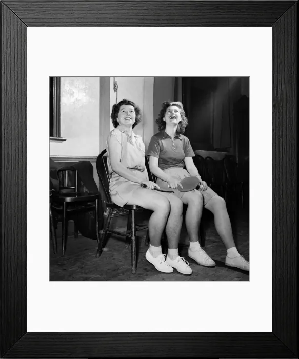 Framed Print : Table Tennis Contest. August 1953 D461-014 Framed Print : Table Tennis Contest. August 1953 D461-014