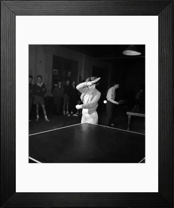 Framed Print : Table Tennis Contest. August 1953 D461-009 Framed Print : Table Tennis Contest. August 1953 D461-009