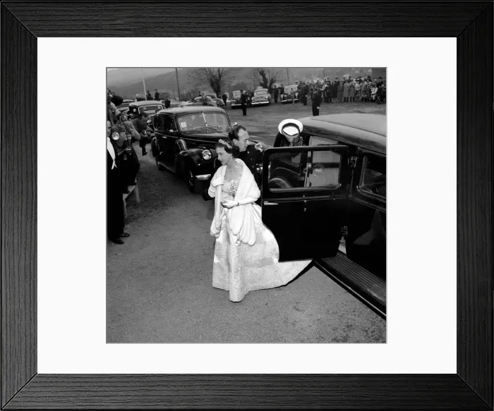 Framed Print : Princess Margaret seen here attending the wedding of Norway Princess Ragnhild who married