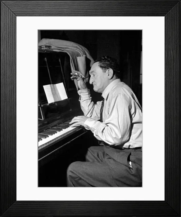 Framed Print : Song writer Harry Leon seen here playing piano. May 1953 D2367-001 Framed Print : Song writer Harry Leon seen here playing piano. May 1953 D2367-001
