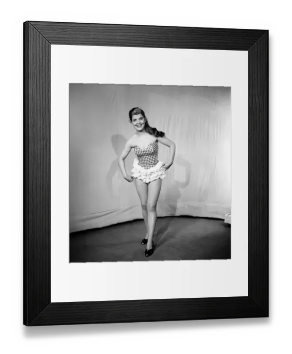 Framed Print : 1953 Swimming Costume Fashions. April 1953 D1947 Framed Print : 1953 Swimming Costume Fashions. April 1953 D1947