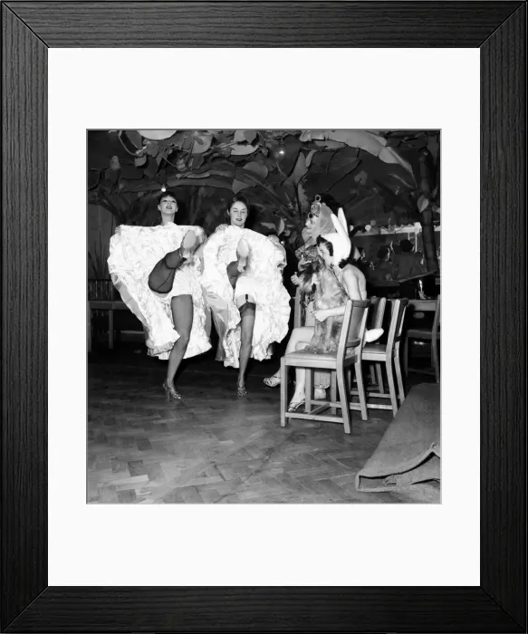 Framed Print : Chorus Girls perform the can can for their canine audience. D748 Framed Print : Chorus Girls perform the can can for their canine audience. D748
