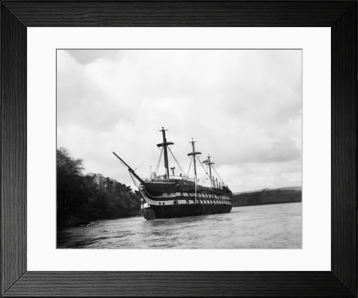 Framed Print : The Conway (Cadet Ship) goes aground near the Meniai Bridge Framed Print : The Conway (Cadet Ship) goes aground near the Meniai Bridge