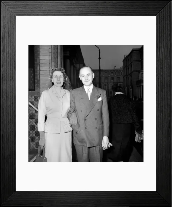 Framed Print : Newly Wed couple Mr. Gilbert Howard Siford and Miss Betty England. January 1952 D51-001 Framed Print : Newly Wed couple Mr. Gilbert Howard Siford and Miss Betty England. January 1952 D51-001