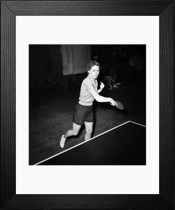 Framed Print : Table Tennis Contest. August 1953 D461 Framed Print : Table Tennis Contest. August 1953 D461