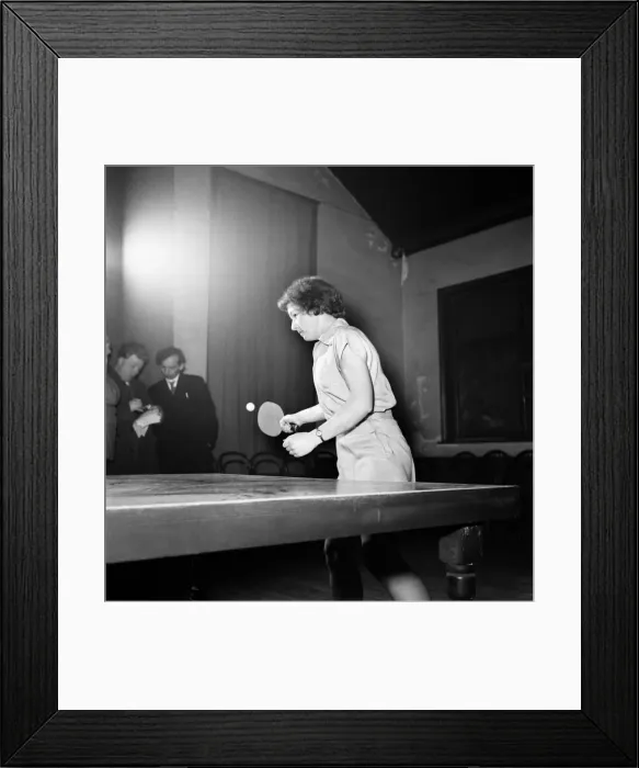 Framed Print : Table Tennis Contest. August 1953 D461-002 Framed Print : Table Tennis Contest. August 1953 D461-002