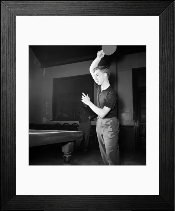 Framed Print : Table Tennis Contest. August 1953 D461-010 Framed Print : Table Tennis Contest. August 1953 D461-010