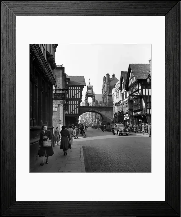 Framed Print : Street Scenes in and around Chester. April 1953 D1673-002