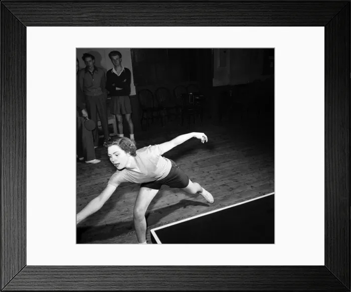 Framed Print : Table Tennis Contest. August 1953 D461-001 Framed Print : Table Tennis Contest. August 1953 D461-001