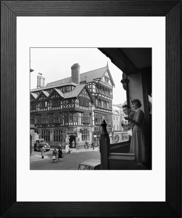Framed Print : Street Scenes in and around Chester. April 1953 D1673 Framed Print : Street Scenes in and around Chester. April 1953 D1673