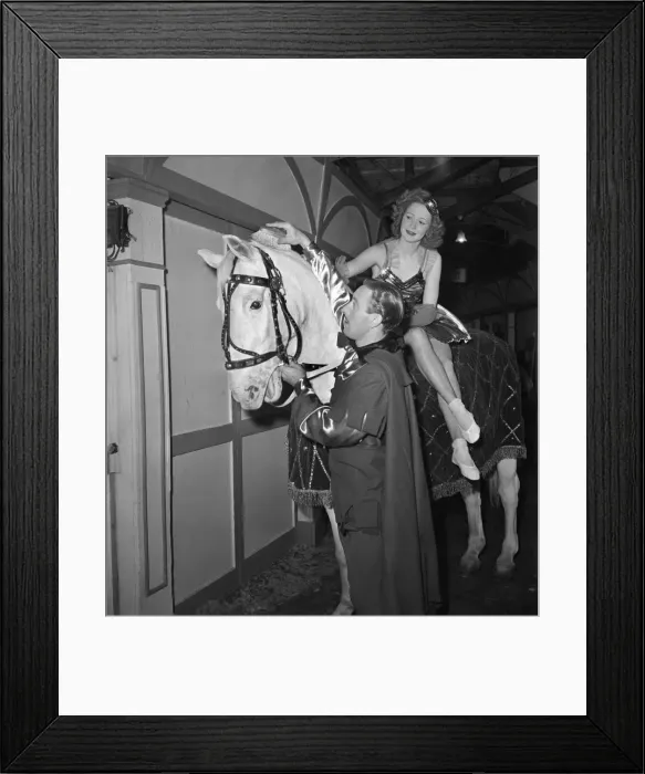 Framed Print : Circus performers. December 1948 O16106-002 Framed Print : Circus performers. December 1948 O16106-002