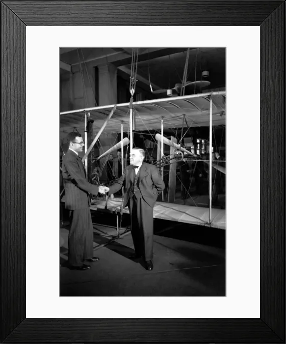 Framed Print : Wright Brothers Kitty Hawk aeroplane, going back to U. S Framed Print : Wright Brothers Kitty Hawk aeroplane, going back to U. S