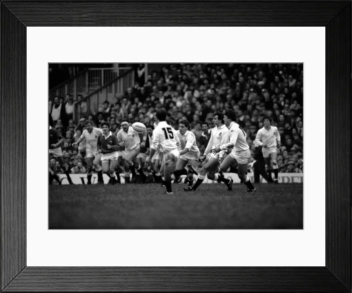 Framed Print : International Rugby Union. England v. Wales. January 1986 PR-04-145 Framed Print : International Rugby Union. England v. Wales. January 1986 PR-04-145