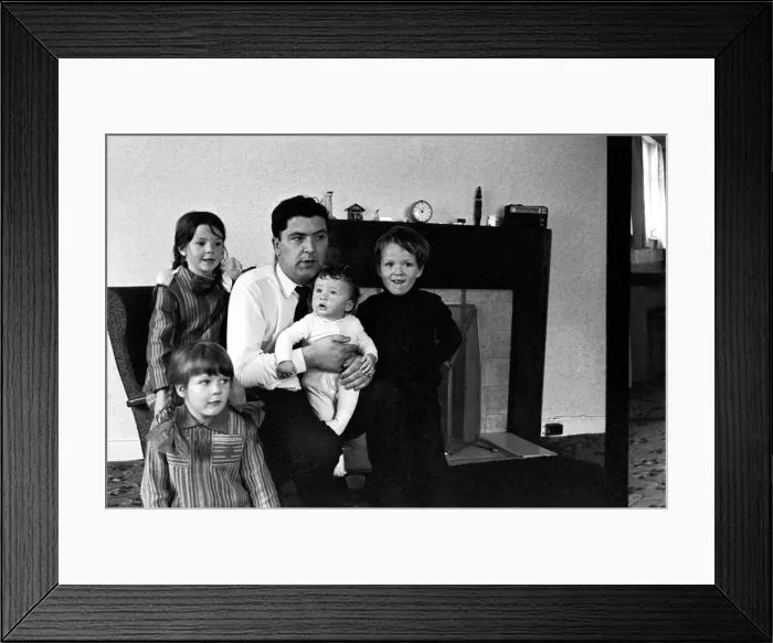 Framed Print : Northern Ireland September 1969. Ulster MP John hume seen here with his children, Aine(7)