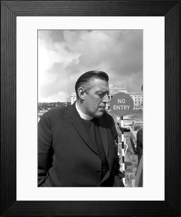 Framed Print : Northern Ireland August 1969. Reverend Ian Paisley seen here at Stormont Framed Print : Northern Ireland August 1969. Reverend Ian Paisley seen here at Stormont