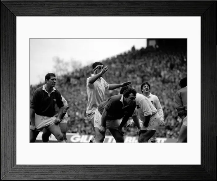 Framed Print : International Rugby Union. England v. Wales. January 1986 PR-04-107