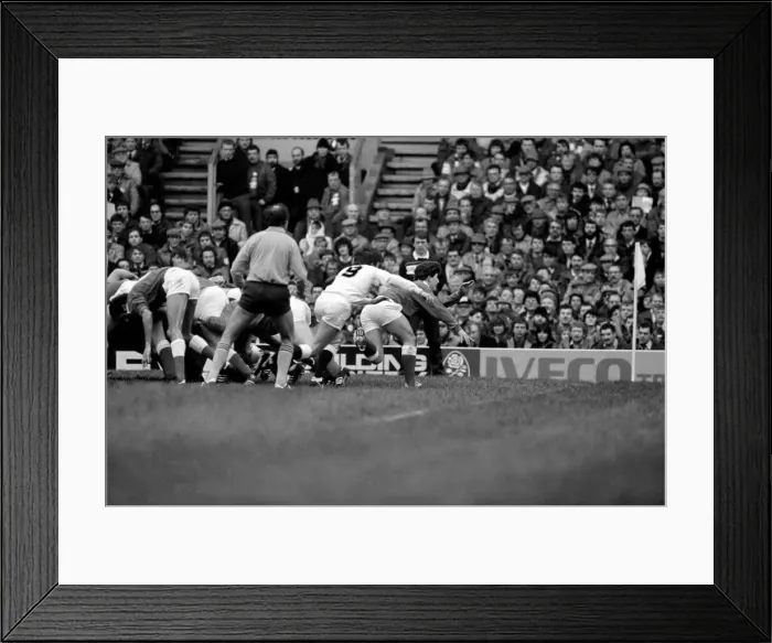 Framed Print : International Rugby Union. England v. Wales. January 1986 PR-04-088