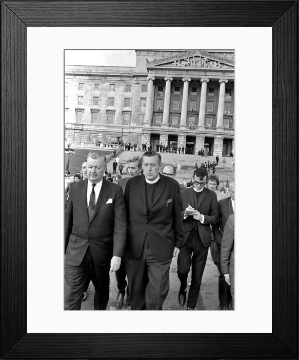 Framed Print : Northern Ireland August 1969. Reverend Ian Paisley seen here at Stormont Framed Print : Northern Ireland August 1969. Reverend Ian Paisley seen here at Stormont