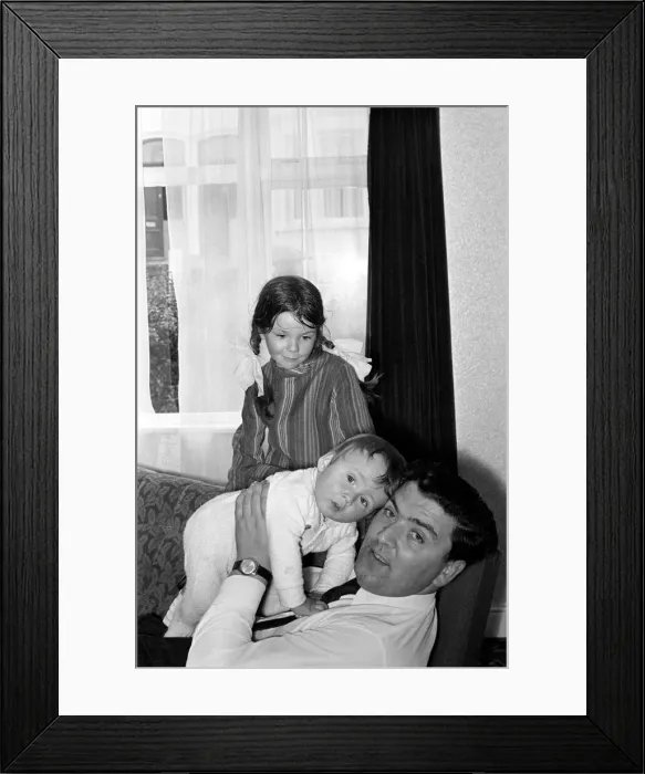 Framed Print : Northern Ireland September 1969. Ulster MP John hume seen here with his children, Aine(7) Framed Print : Northern Ireland September 1969. Ulster MP John hume seen here with his children, Aine(7)