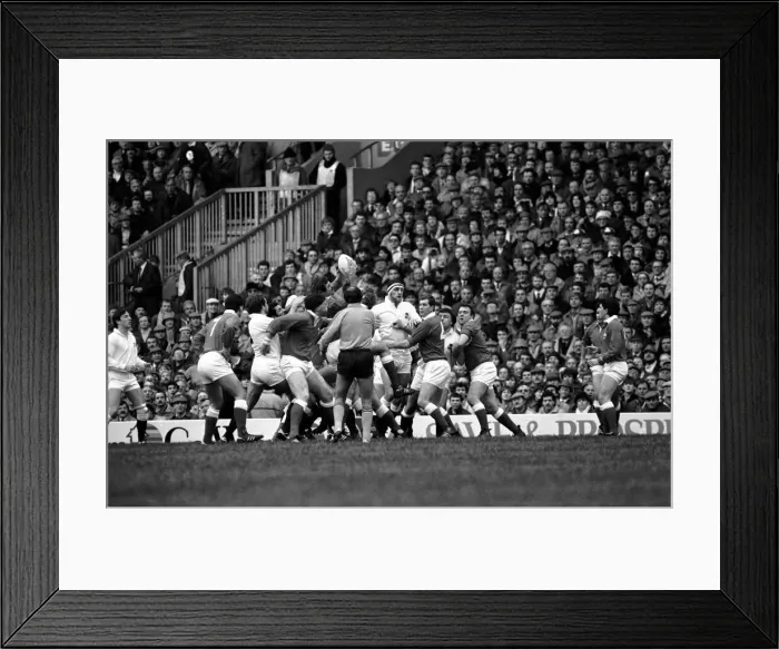 Framed Print : International Rugby Union. England v. Wales. January 1986 PR-04-058