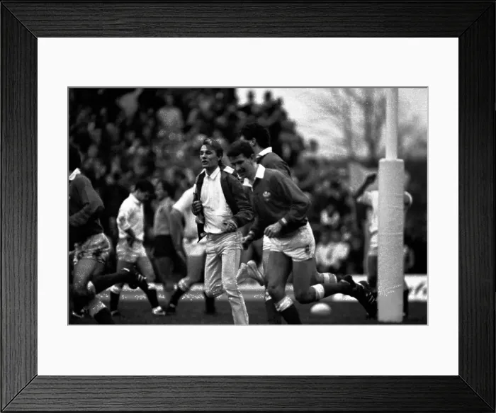 Framed Print : International Rugby Union. England v. Wales. January 1986 PR-04-113