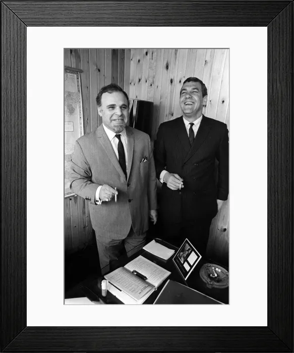Framed Print : Donald Arden and his American Lawyer Marvin Mitchelson, April 1967 Father of Framed Print : Donald Arden and his American Lawyer Marvin Mitchelson, April 1967 Father of