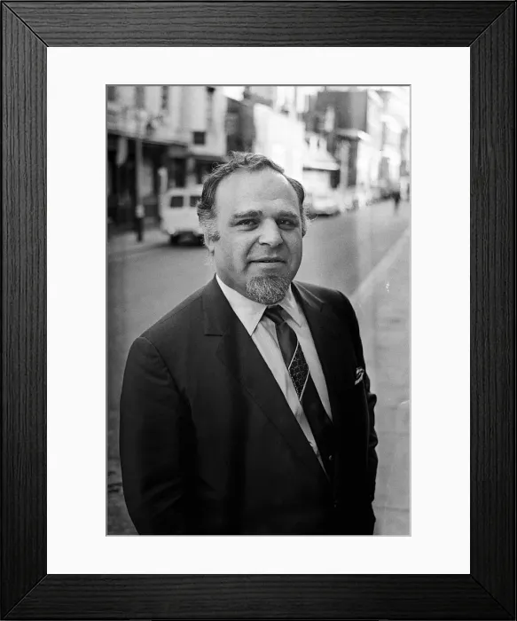 Framed Print : Donald Arden, March 1968 Outside Law Courts Father of Sharon Osbourne
