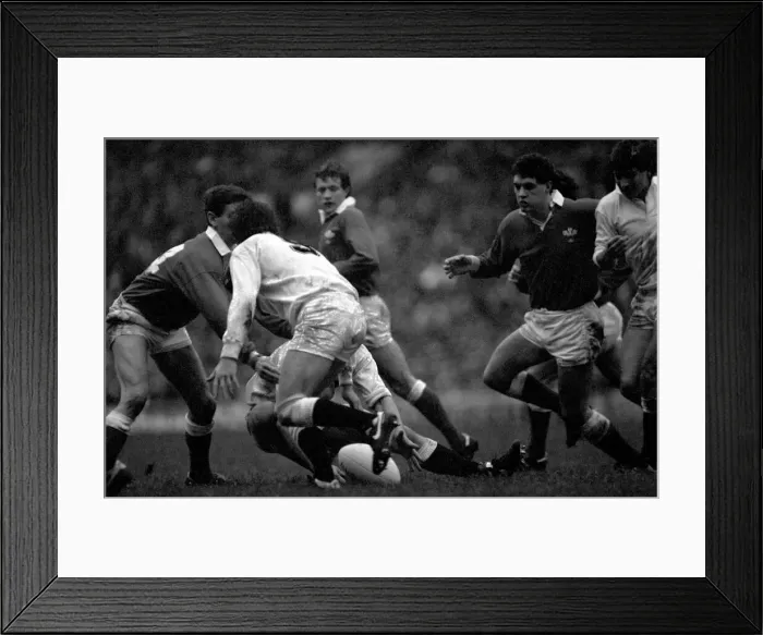 Framed Print : International Rugby Union. England v. Wales. January 1986 PR-04-030 Framed Print : International Rugby Union. England v. Wales. January 1986 PR-04-030