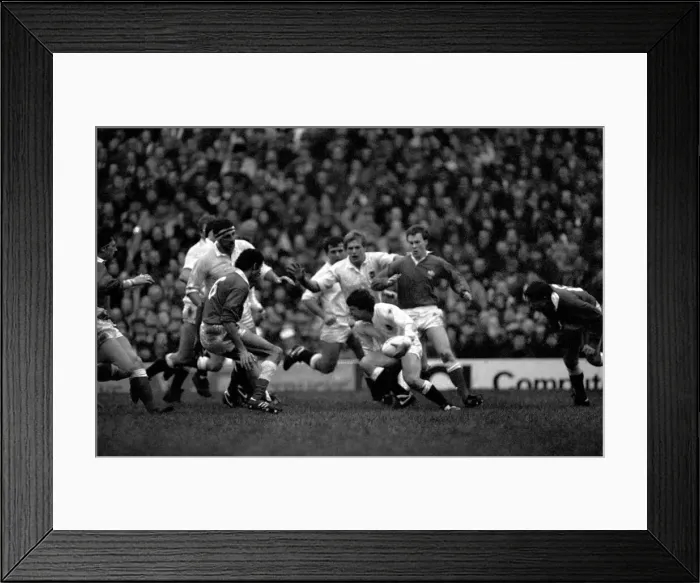 Framed Print : International Rugby Union. England v. Wales. January 1986 PR-04-035