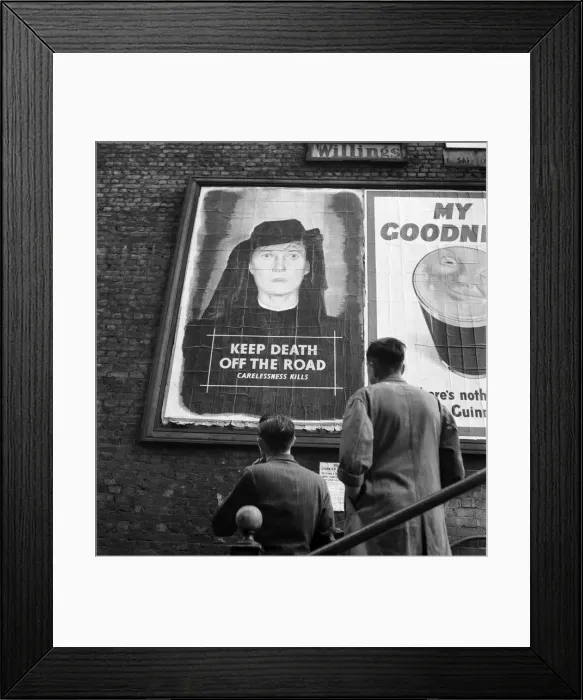 Framed Print : Keep Death off the Road'Poster. O5069 Framed Print : Keep Death off the Road'Poster. O5069