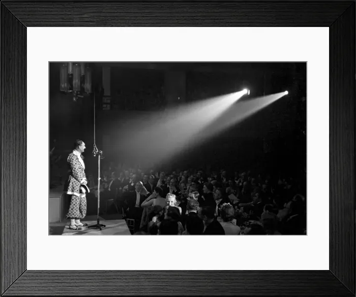 Framed Print : Max Miller Performing on Stage January 1938 OL305 Framed Print : Max Miller Performing on Stage January 1938 OL305
