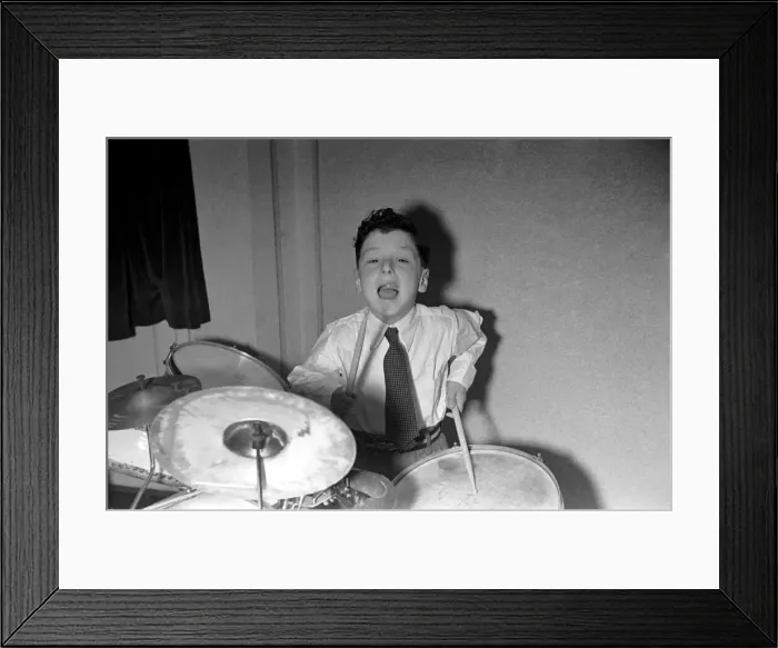 Framed Print : Victor Feldman Boy Drummer Circa. January 1938 OL305F-002 Framed Print : Victor Feldman Boy Drummer Circa. January 1938 OL305F-002