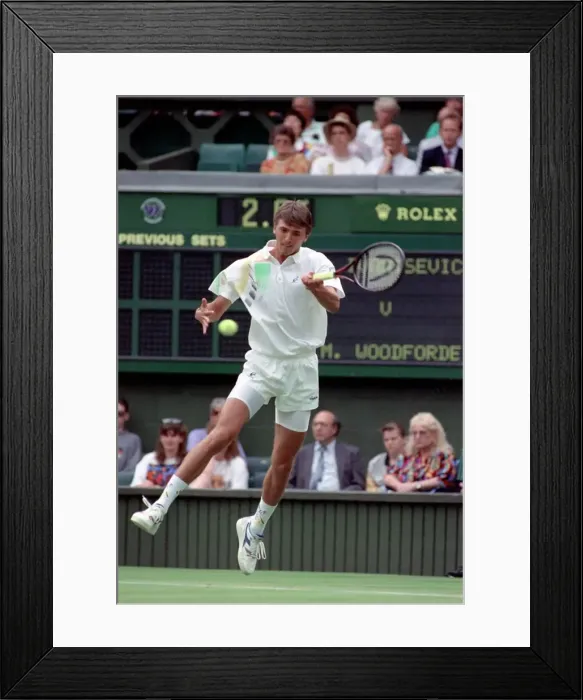 Framed Print : All England Lawn Tennis Championships at Wimbledon. Goran Ivanisevic in action