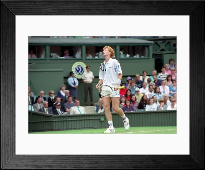 Framed Print : All England Lawn Tennis Championships at Wimbledon. Mark Woodforde shows his
