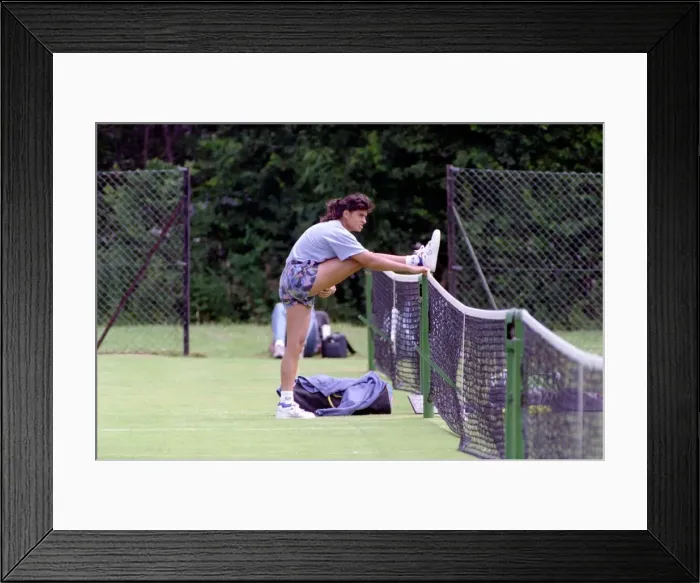 Framed Print : All England Lawn Tennis Championships at Wimbledon. Gabriella Sabatini does