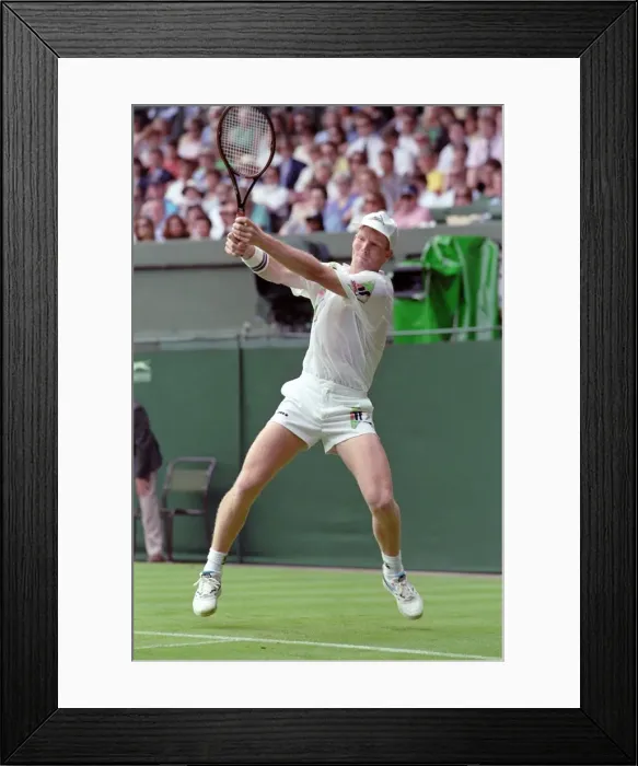 Framed Print : All England Lawn Tennis Championships at Wimbledon. Jim Courier in action during