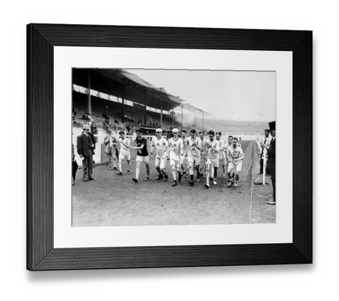 Framed Print : London 1908 Olympic Games 1908 Start of the 10 mile walk at the White City Stadium in