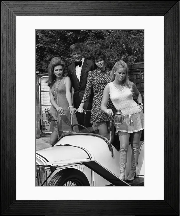 Framed Print : Film Crossplot 1968 Roger Moore Veronica Carlson Martha Hyer