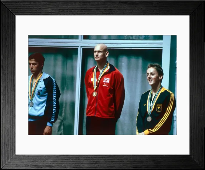 Framed Print : Medal ceremony for 100m breastroke at the Moscow Olympics July 1980 Framed Print : Medal ceremony for 100m breastroke at the Moscow Olympics July 1980