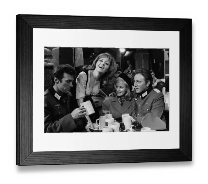 Framed Print : Film Where Eagles Dare 1968 Clint Eastwood Richard Burton Mary Ure Ingrid Pitt