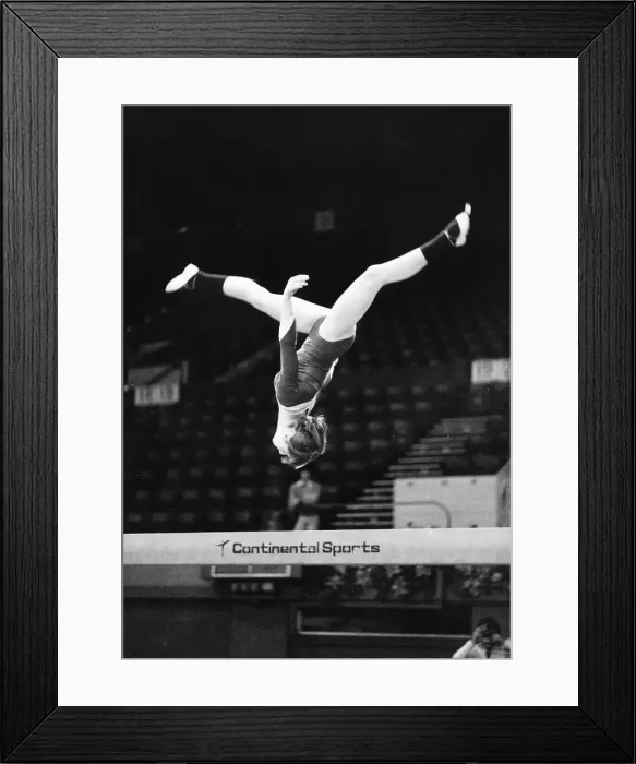 Framed Print : Nadia Comaneci from Romania Olympic Champion during training at Wembley Empire Pool Framed Print : Nadia Comaneci from Romania Olympic Champion during training at Wembley Empire Pool