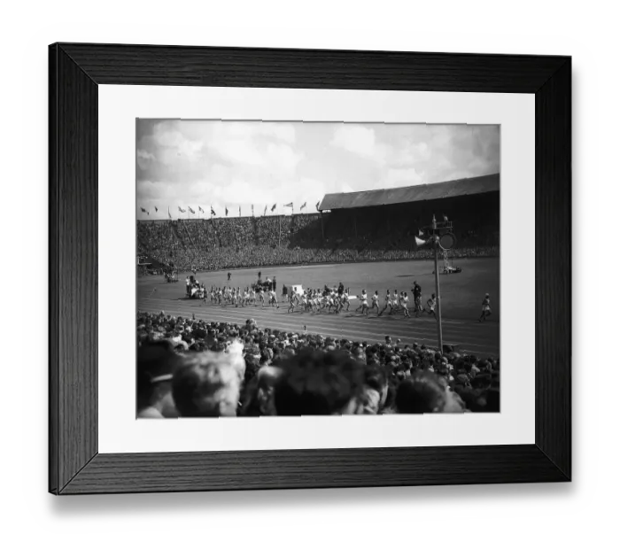 Framed Print : The Marathon runners during the London Olympics Games 1948 at Wembley