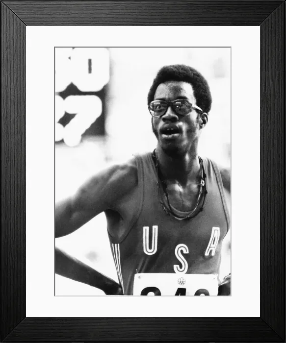 Framed Print : Olympic Games 1976 Athlete Edwin Moses of USA winner of the 400m Dbase MSI