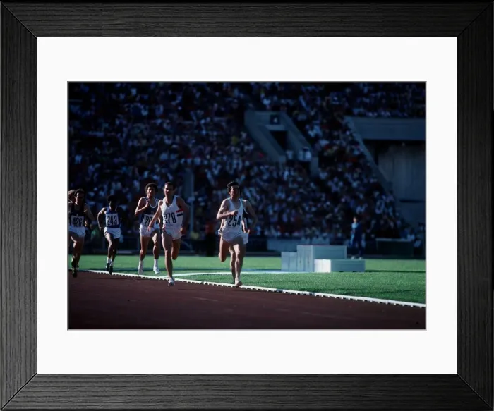 Framed Print : Sebastian Coe in action to win the Mens 1500 Metres Final at the Moscow Olympic Games