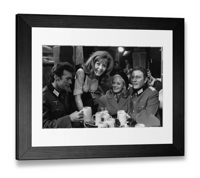 Framed Print : Film Where Eagles Dare 1968 Clint Eastwood Richard Burton Mary Ure Ingrid Pitt