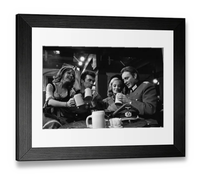 Framed Print : Film Where Eagles Dare 1968 Clint Eastwood Richard Burton Mary Ure Ingrid Pitt