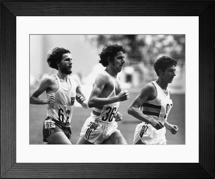 Framed Print : 1976 Olympic Games in Montreal, Canada. Brendan Foster 364 runner in the Mens 10 Framed Print : 1976 Olympic Games in Montreal, Canada. Brendan Foster 364 runner in the Mens 10