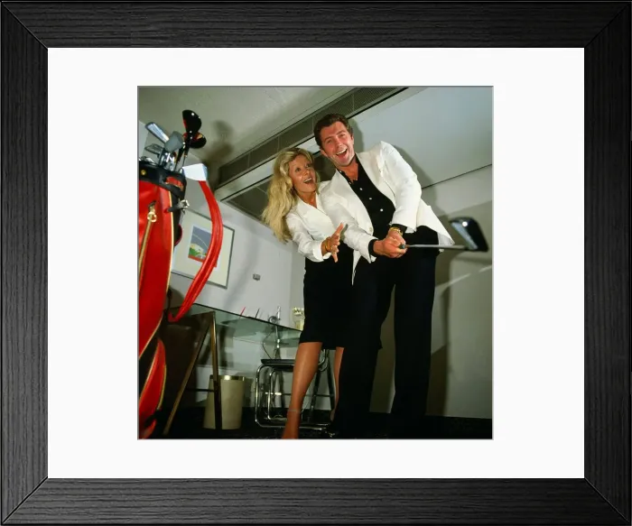 Framed Print : Lewis Collins with Ingrid Pitt August 1982 Framed Print : Lewis Collins with Ingrid Pitt August 1982